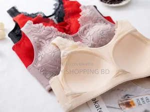 Women’s Plus Size Floral Lace Wireless Bra – Full Coverage Comfort Bra