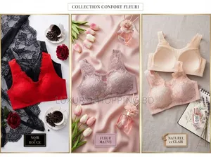 Women’s Plus Size Floral Lace Wireless Bra – Full Coverage Comfort Bra