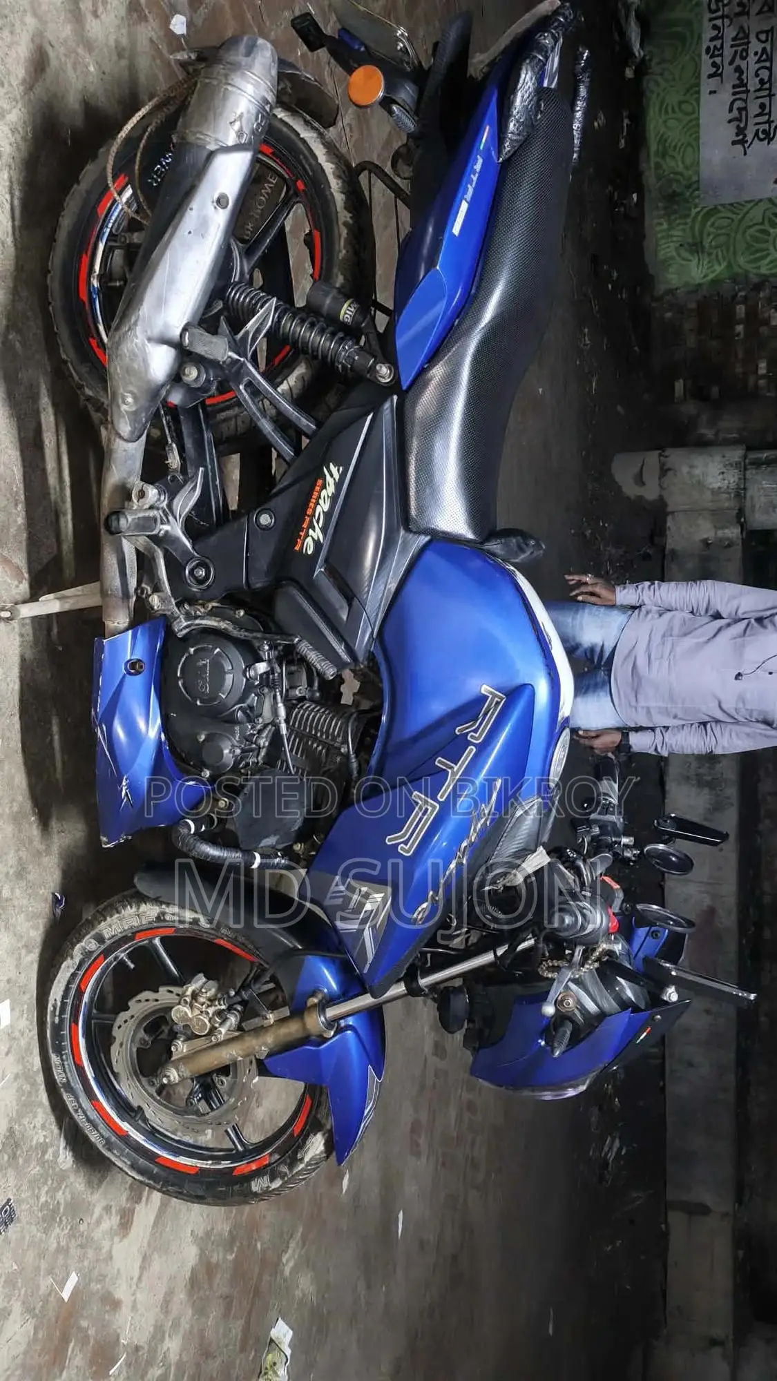 TVS Apache RTR 160 2v Refresh X-connect 2020 Blue