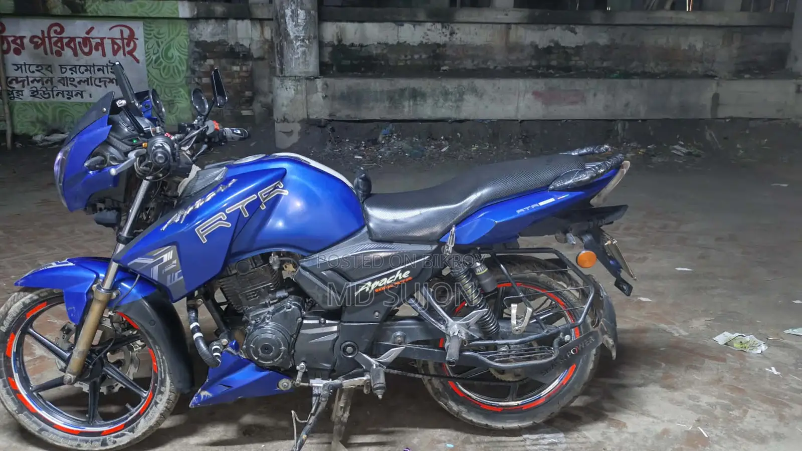 TVS Apache RTR 160 2v Refresh X-connect 2020 Blue