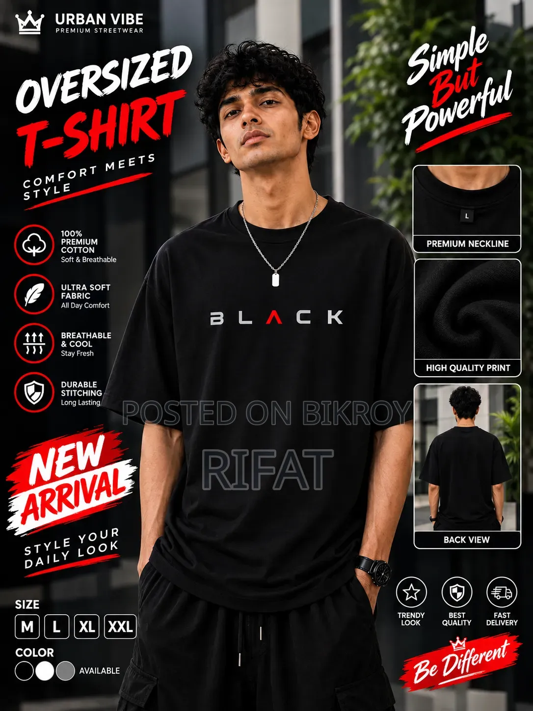 Premium Cotton Drop Shoulder T-shirt