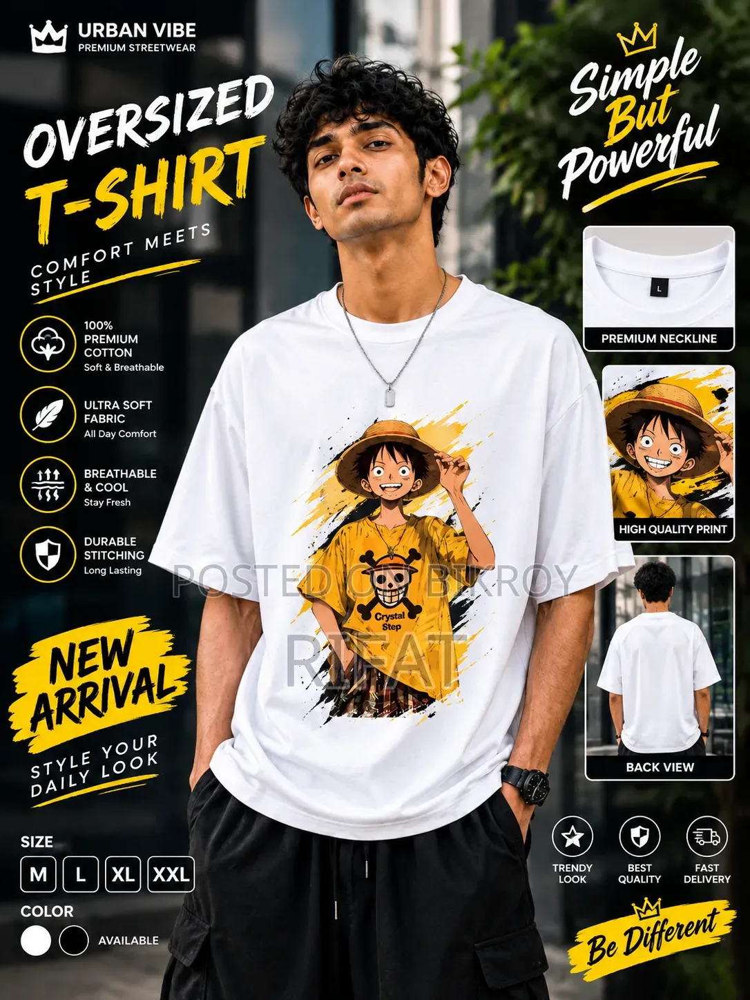 Premium Cotton Drop Shoulder T-shirt