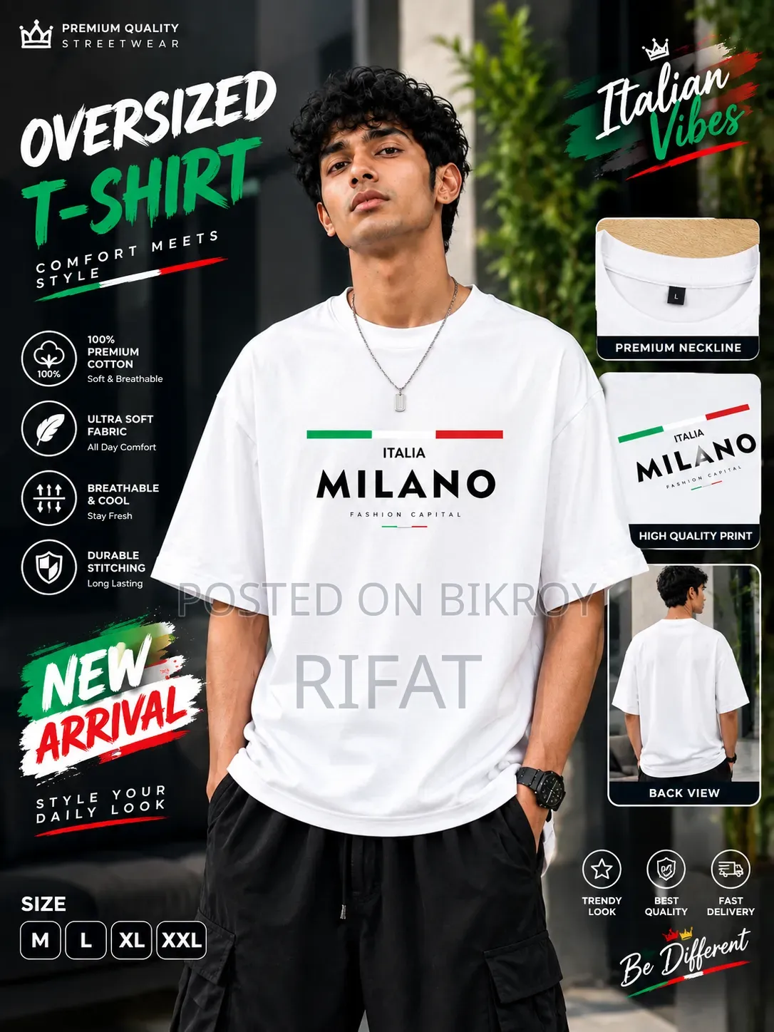 Premium Cotton Drop Shoulder T-shirt