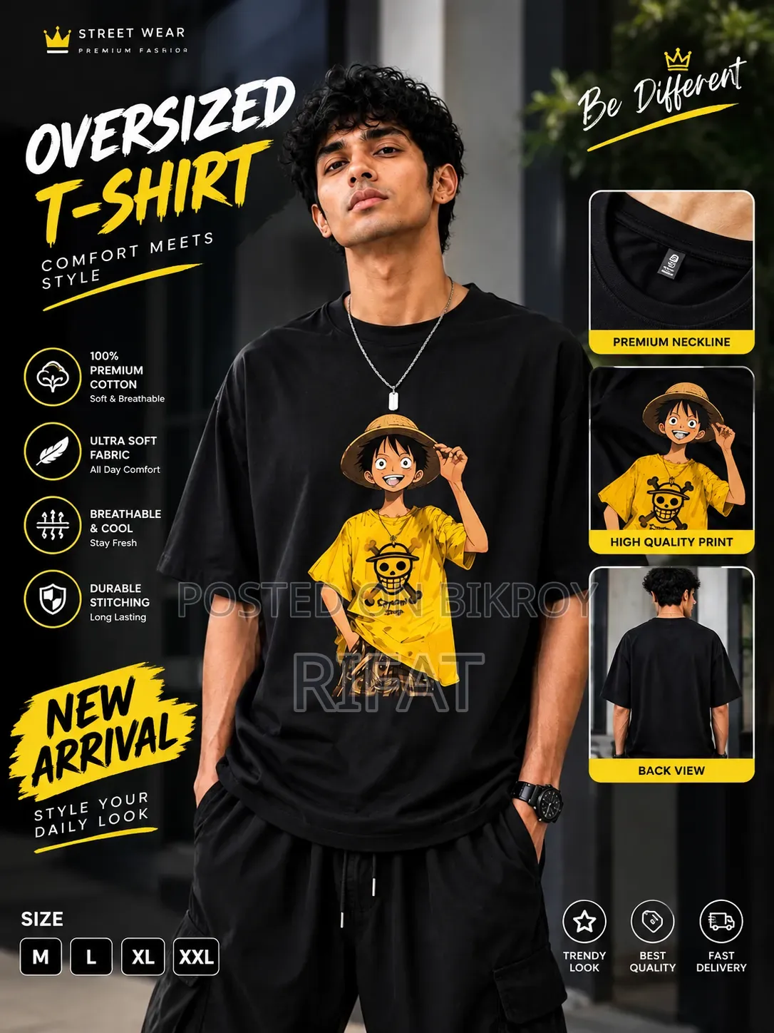 Premium Cotton Drop Shoulder T-shirt