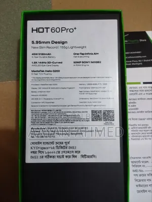 Infinix Hot 60 Pro+ 128 GB Black