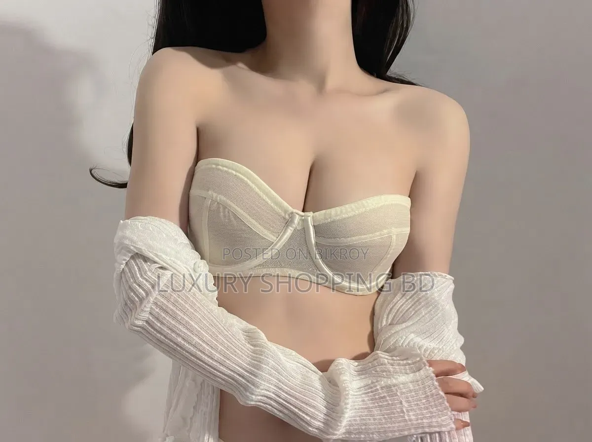 Convertible Strapless Underwire Bra – Sheer Mesh Multiway Support Bra