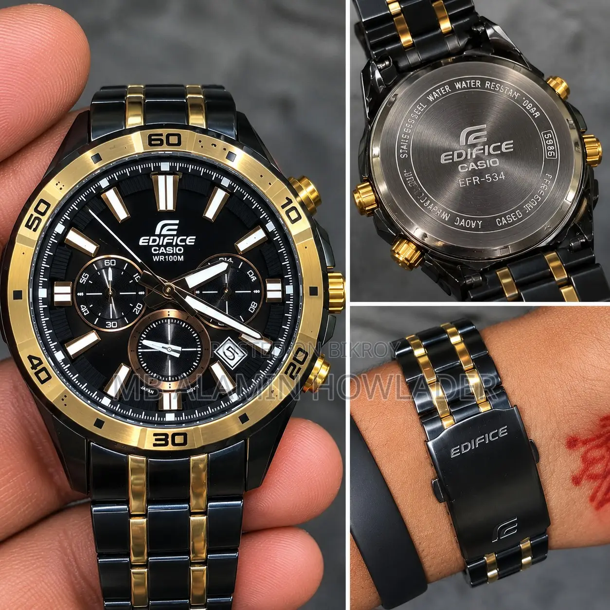 ব্র্যান্ড: CASIO EDIFICE • মডেল: EFR-534 • মডিউল: 5378 • রঙ: কালো