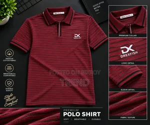 Trendy China Stripe V Neck Polo