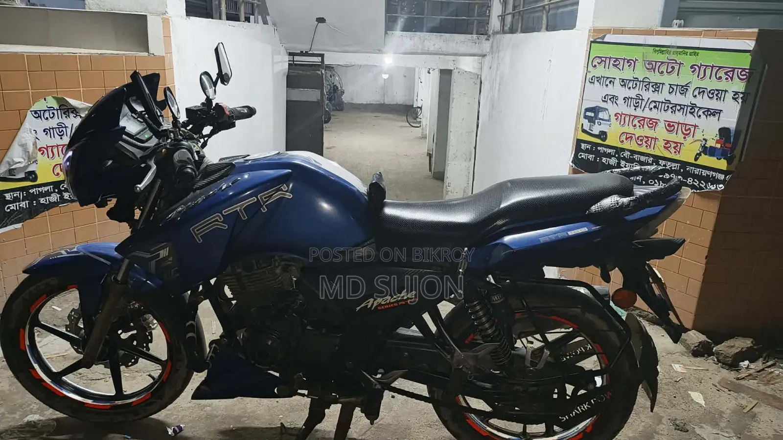 TVS Apache RTR 160 2v Refresh X-connect 2020 Blue