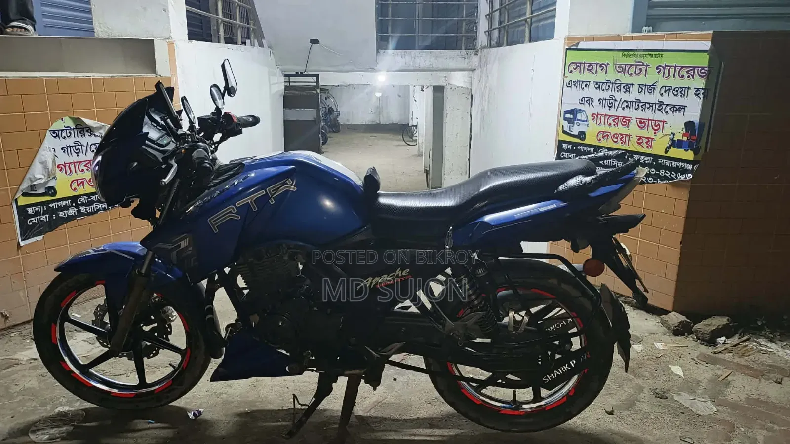 TVS Apache RTR 160 2v Refresh X-connect 2020 Blue