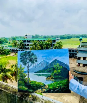 অরিজিনাল হাতে আঁকা ল্যান্ডস্কেপ পেইন্টিং | ২০×১৬ ইঞ্চি