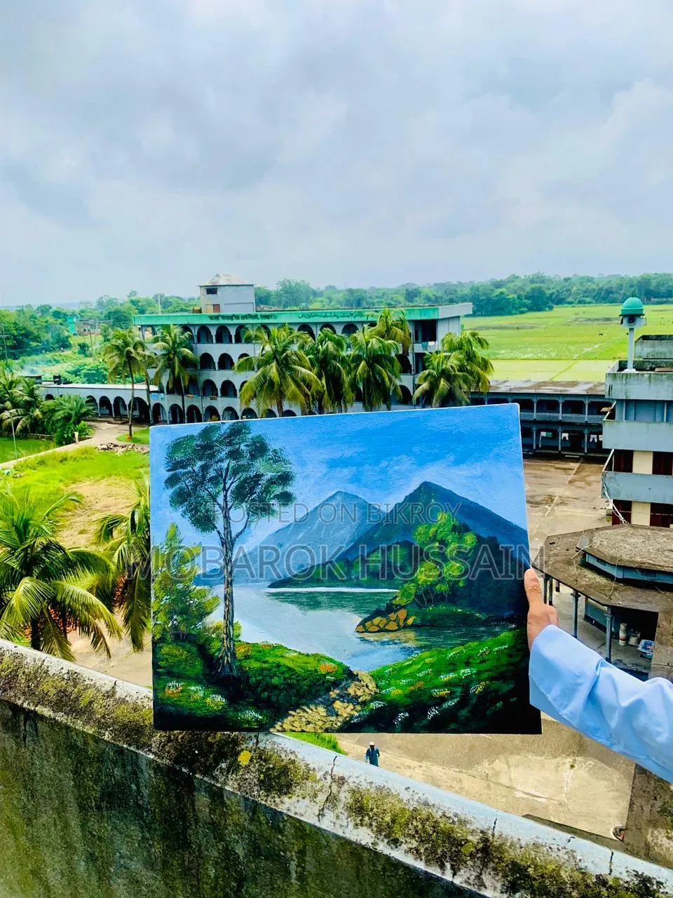 অরিজিনাল হাতে আঁকা ল্যান্ডস্কেপ পেইন্টিং | ২০×১৬ ইঞ্চি