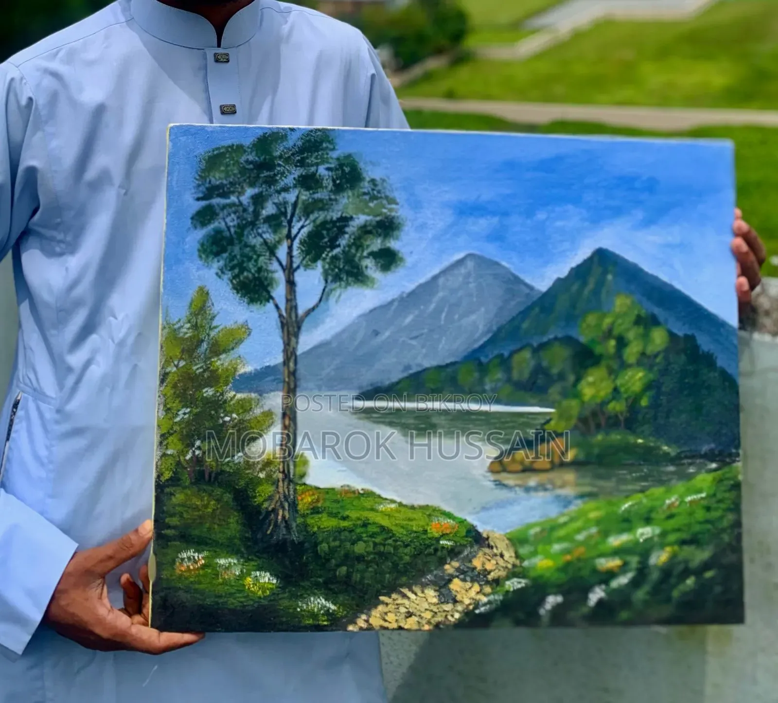 অরিজিনাল হাতে আঁকা ল্যান্ডস্কেপ পেইন্টিং | ২০×১৬ ইঞ্চি