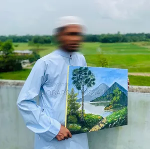 অরিজিনাল হাতে আঁকা ল্যান্ডস্কেপ পেইন্টিং | ২০×১৬ ইঞ্চি