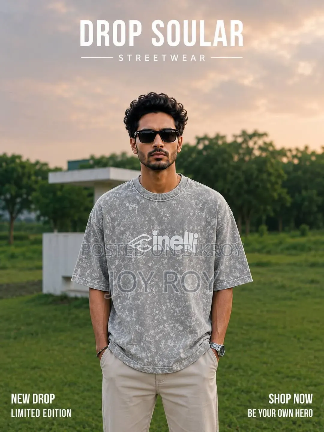 Oversized Fit Drop Solder T Shirt
