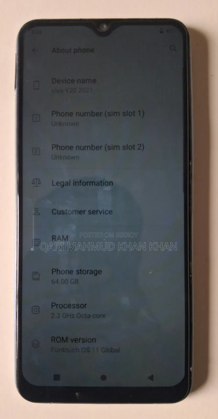 Vivo Y20 64 GB White