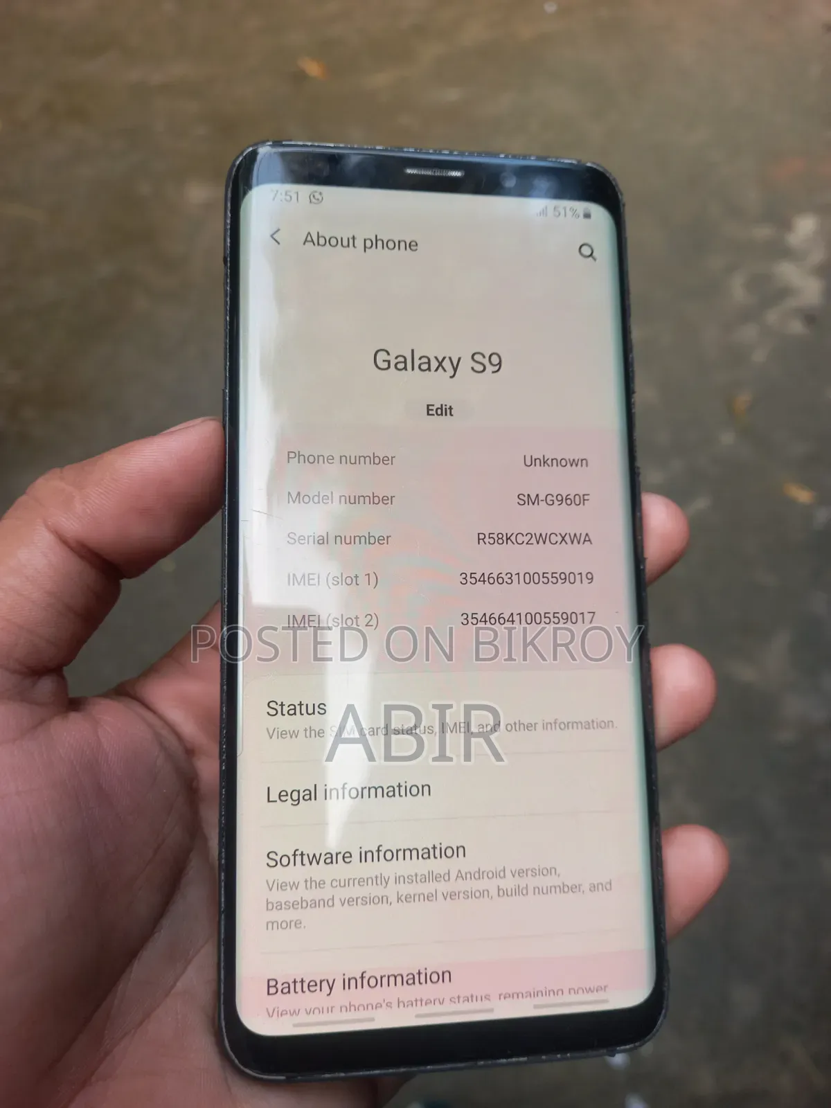 Samsung Galaxy S9 64 GB Black