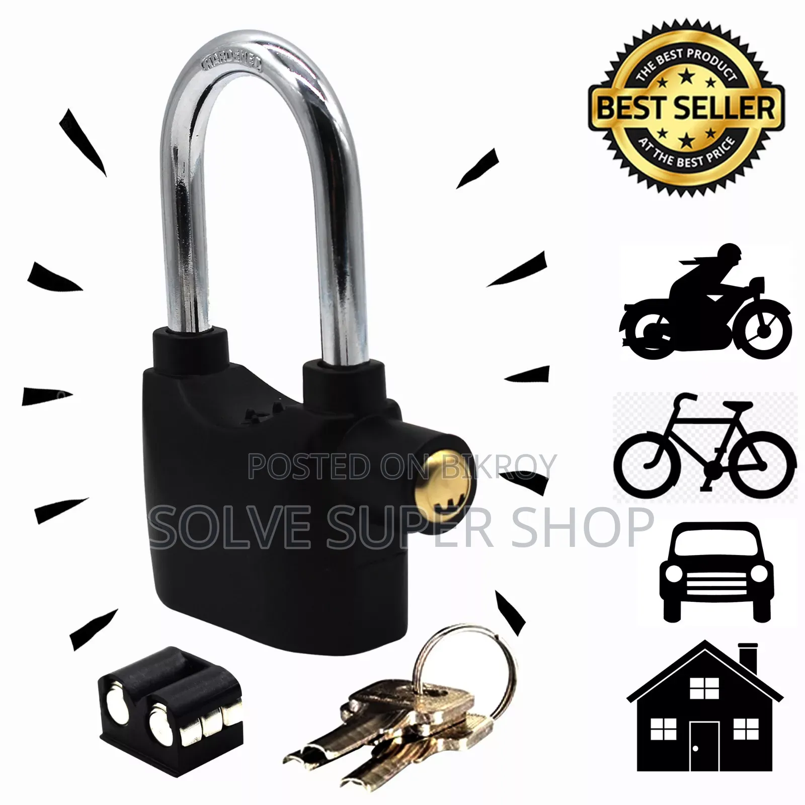 Smart Security to Prevent Theft—Alarm Lock Padlock!
