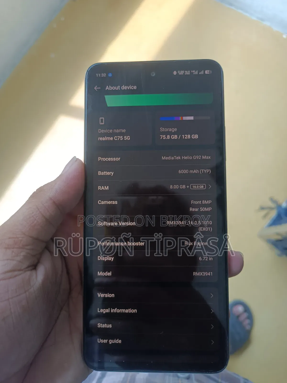 Realme C75 128 GB Rose Gold