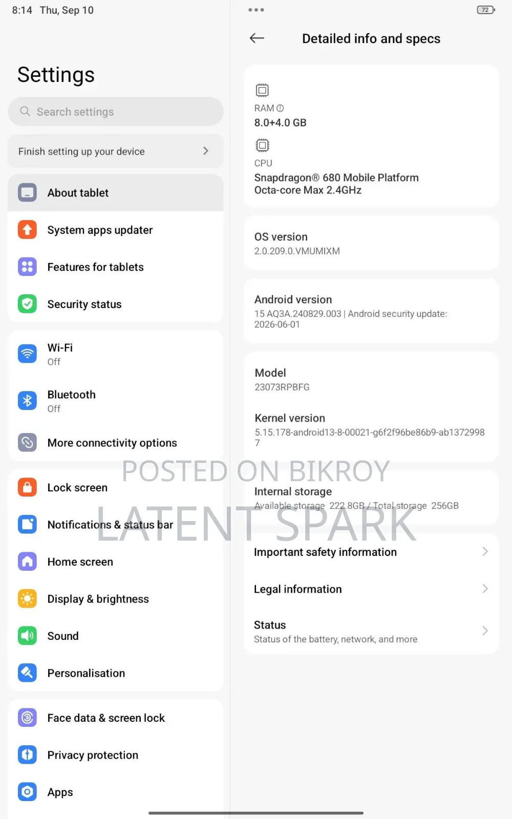 New Xiaomi Redmi Pad SE 11.0 256 GB Gray