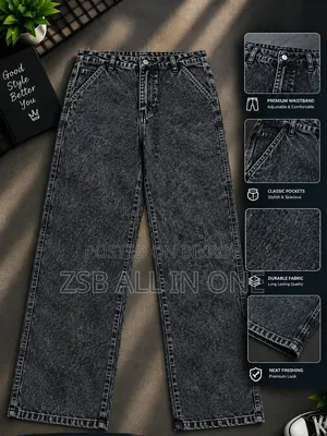 Baggy Cargo Denim Pant for Both Men and Women