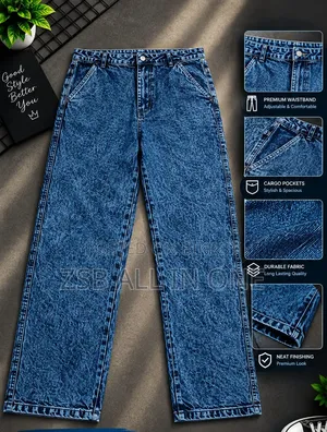 Baggy Cargo Denim Pant for Both Men and Women