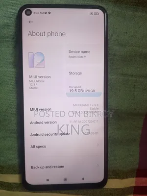 Xiaomi Redmi Note 9 128 GB Black