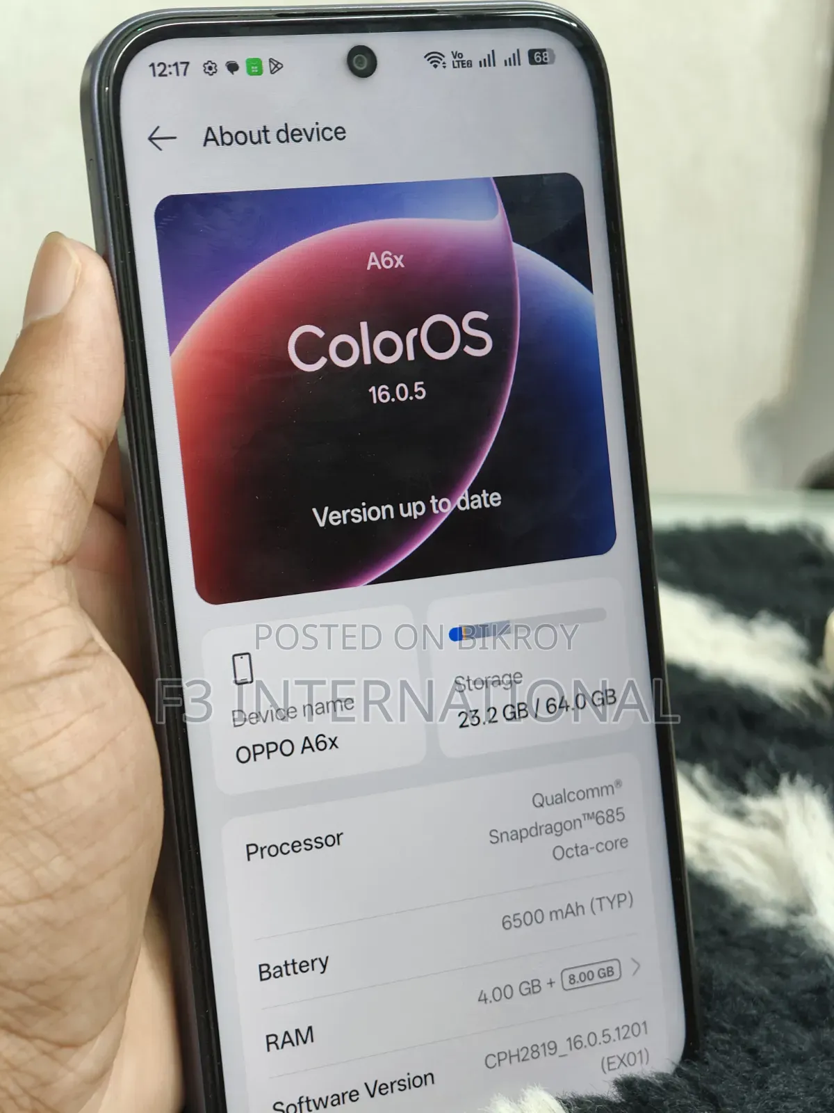 Oppo A6x 64 GB Black