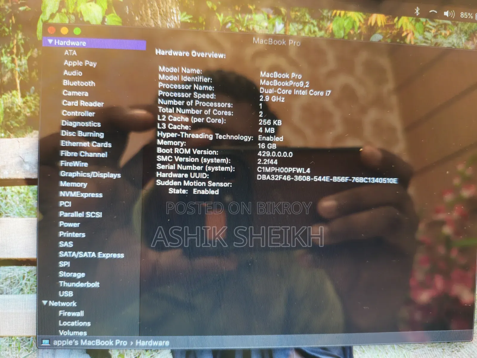 Laptop Apple MacBook 2012 16GB Intel Core I7 SSD 512GB