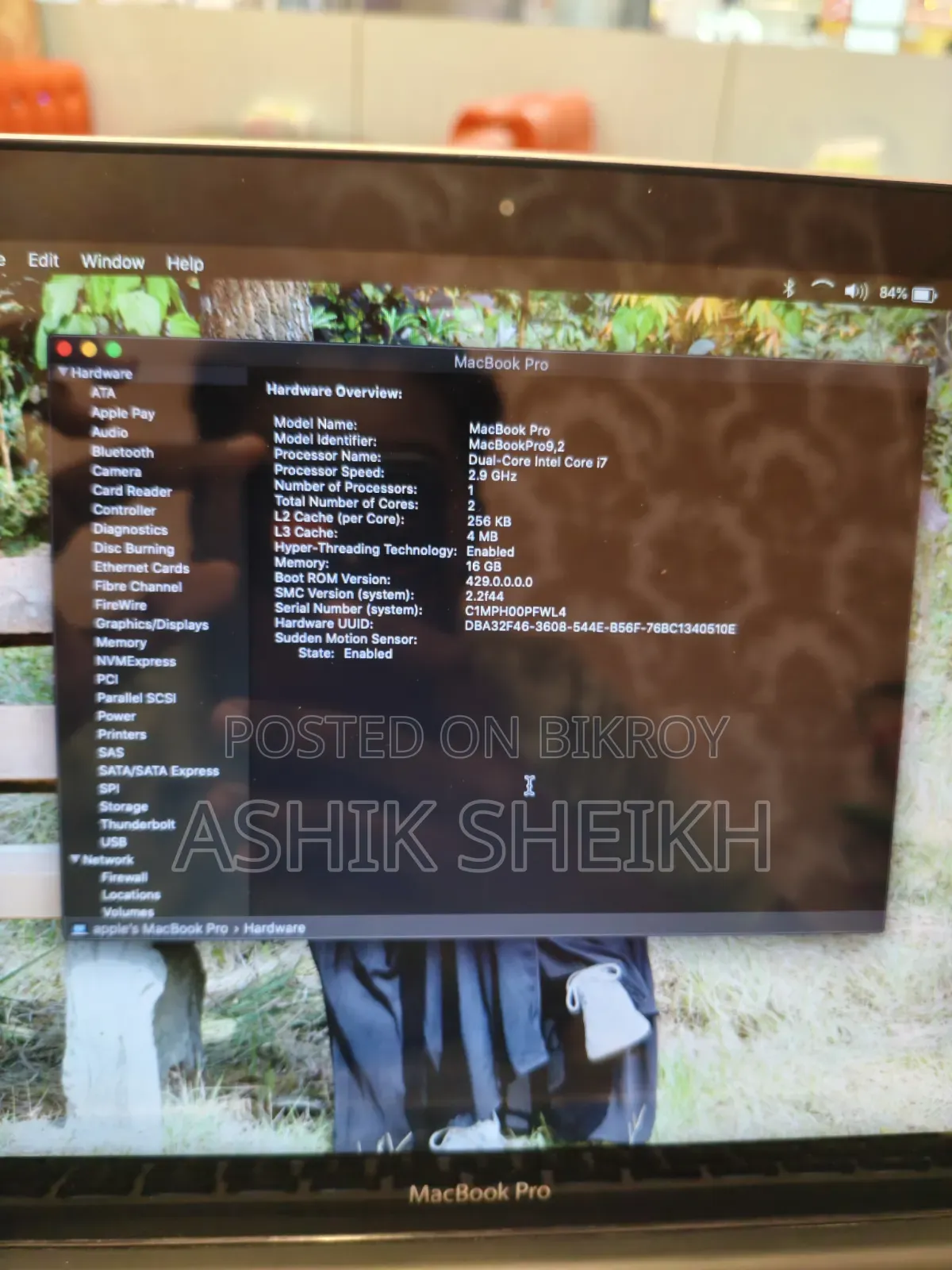 Laptop Apple MacBook 2012 16GB Intel Core I7 SSD 512GB