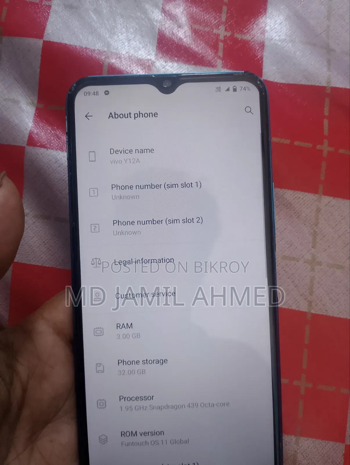 Vivo Y11 32 GB Blue