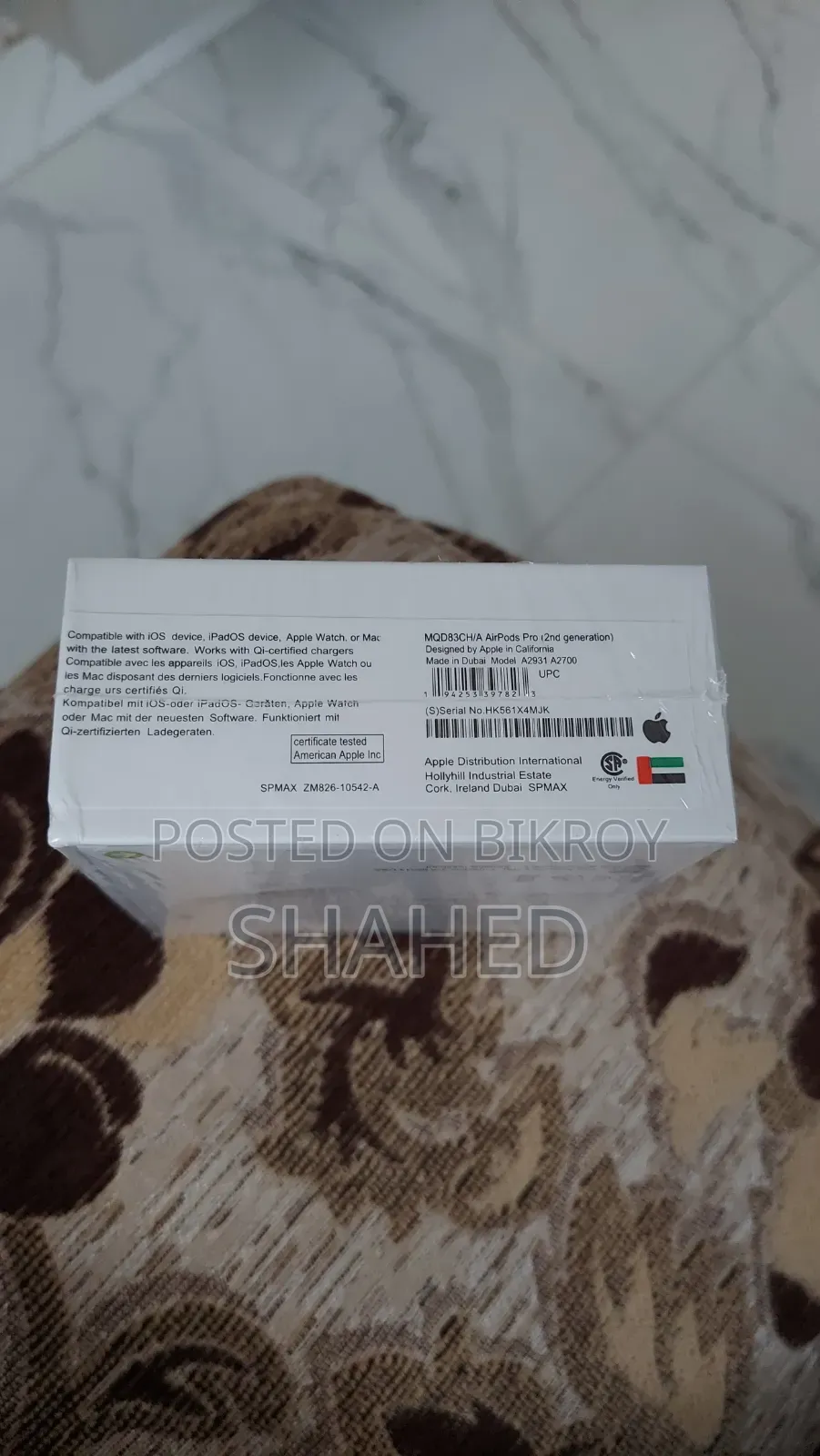 এয়ারপড প্রো মাস্টার কপি | দুবাই ভার্সন |