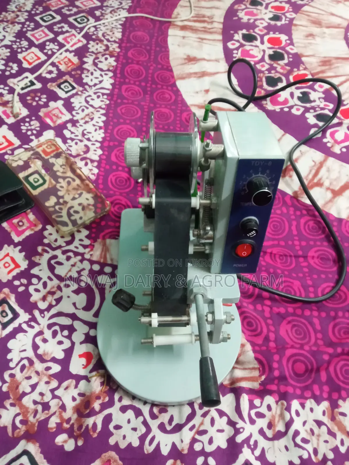 4 LINE Manual Ribbon Date Coding Machine