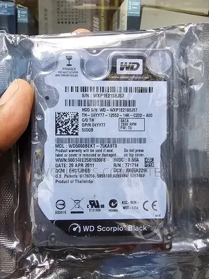 500GB Western Digital Scorpio Black 7200RPM Hard Drive 1 Year Warranty