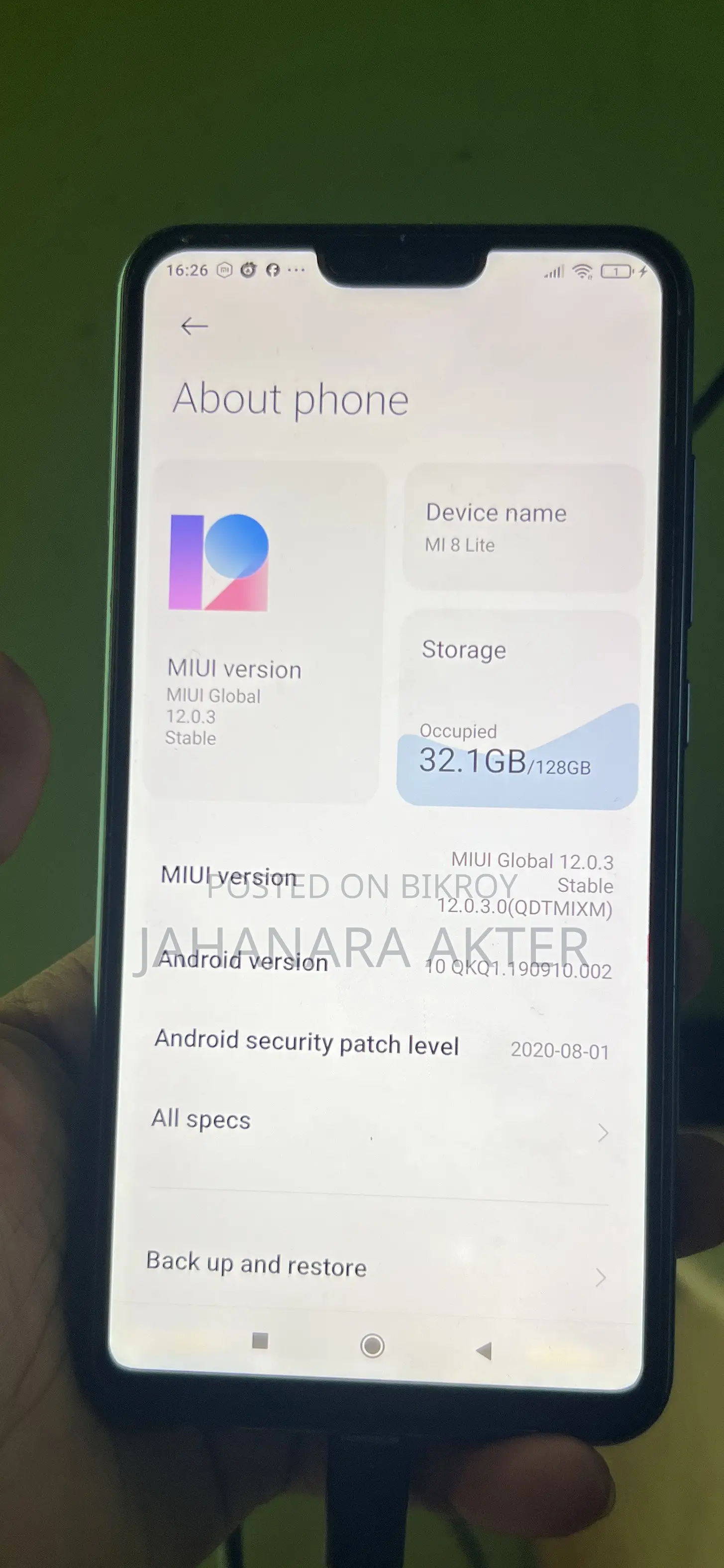 Xiaomi Mi 8 Lite 128 GB Blue