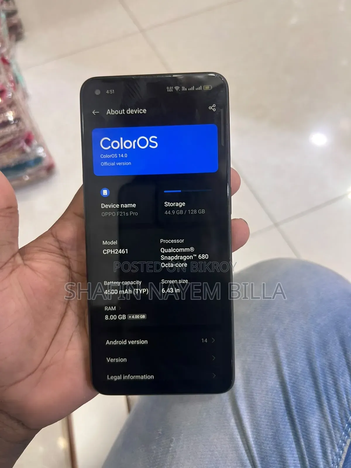 Oppo F21s Pro 128 GB Black
