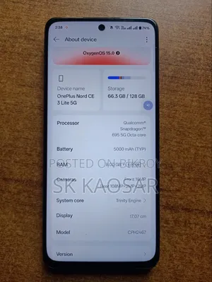 ওয়ানপ্লাস নর্ড সিই ৩ লাইট ১২৮ জিবি ব্ল্যাক