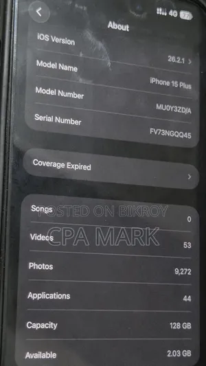 Apple iPhone 15 Plus 128 GB Black