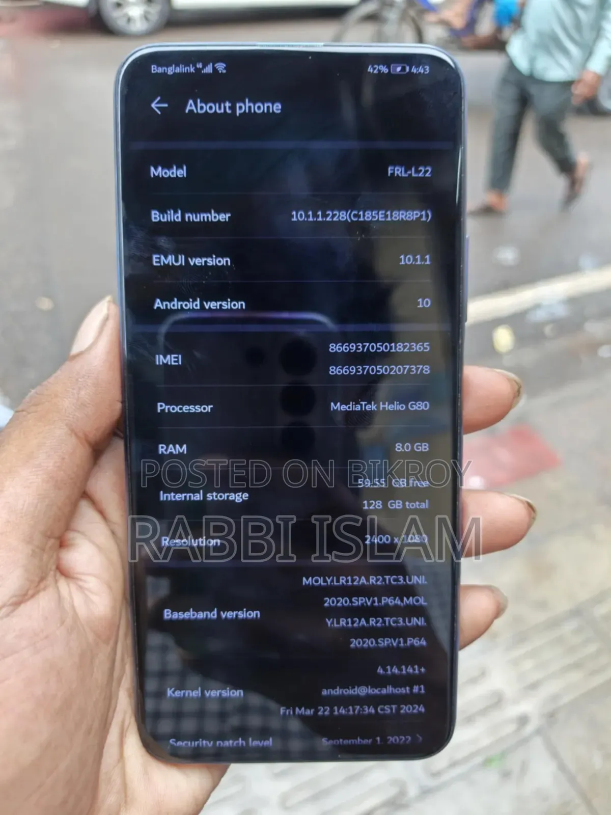 Huawei Y9 128 GB Orange