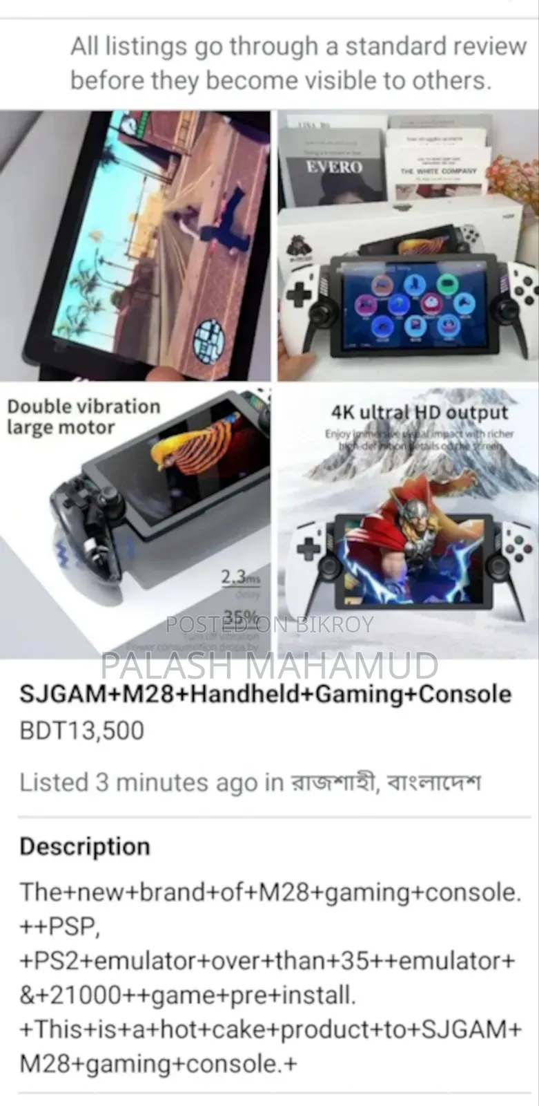Ps2 PSP M28 Gaming Console