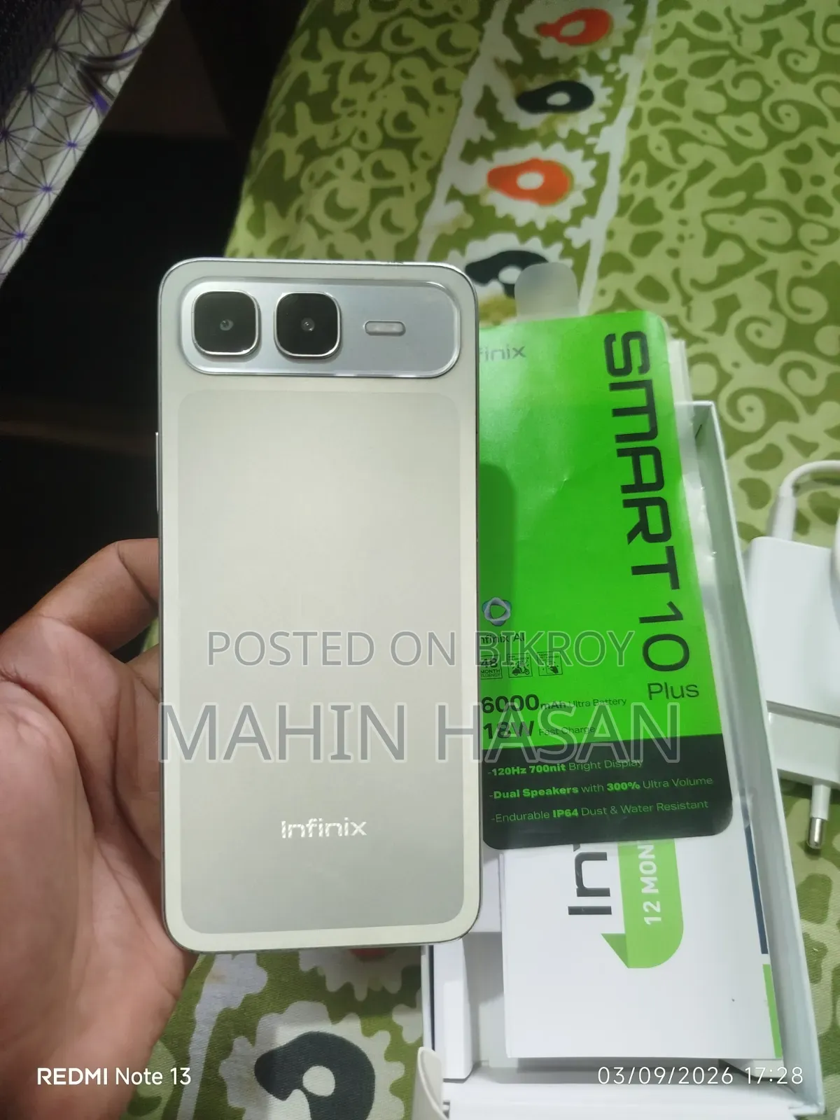 Infinix Smart 10 Plus 128 GB White