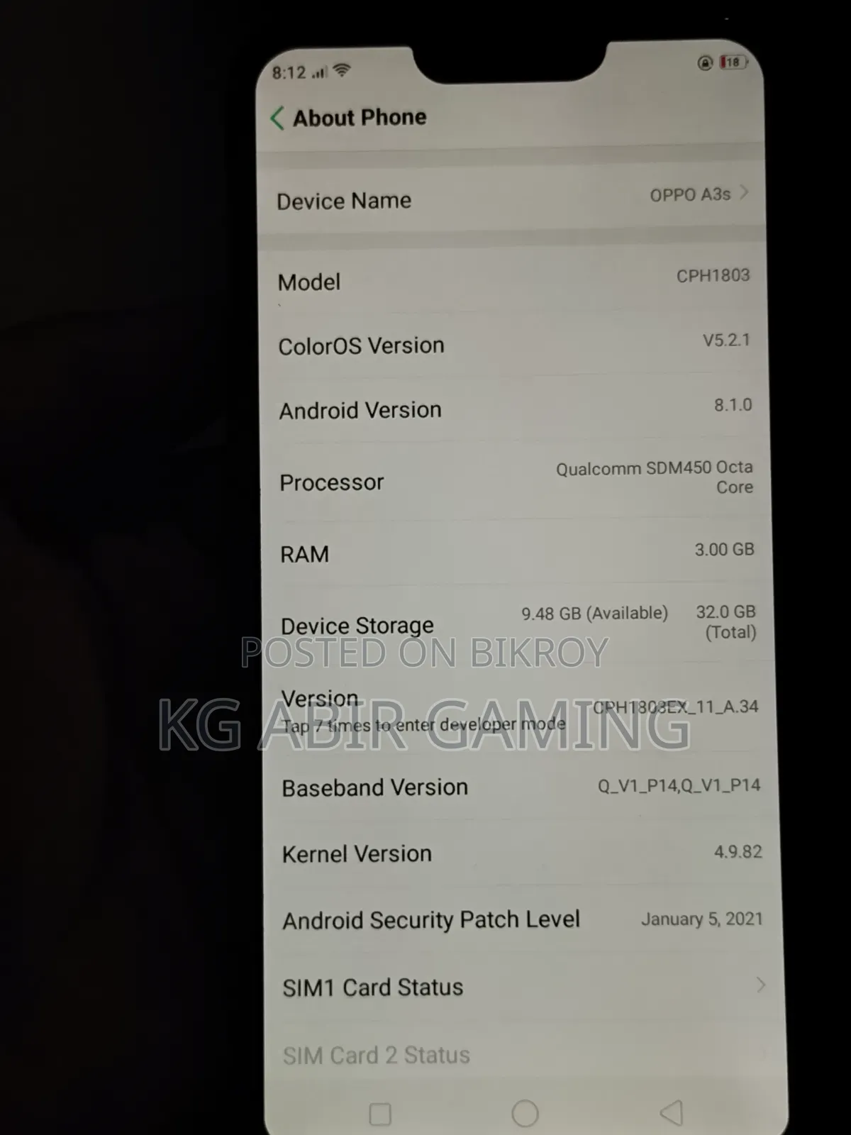 Oppo A3s 32 GB Red