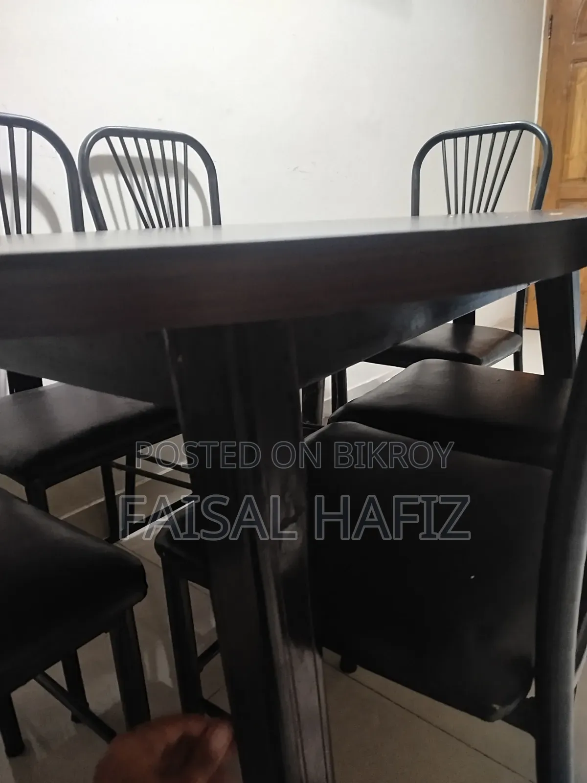 Dining Table 6 Seated (Melamine Board Frame With Wood Support)