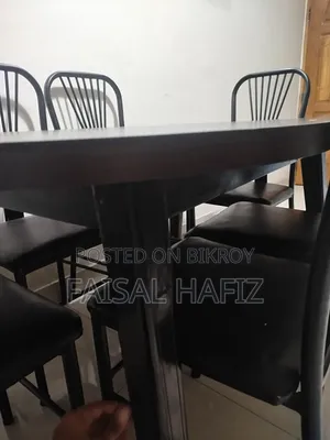 Dining Table 6 Seated (Melamine Board Frame With Wood Support)