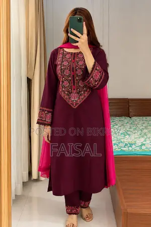 Embroidery Three Piece
