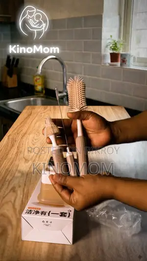 Rovco 3-in-1 Silicone Baby Feeding Brush – Bottle & Accessories Cleaner