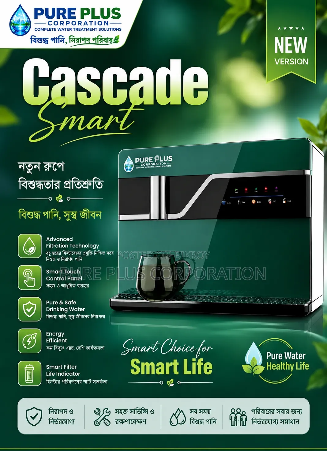 Smart Display With Touch RO Water Purifier