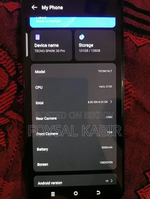 Tecno Spark 30 Pro 128 GB Black