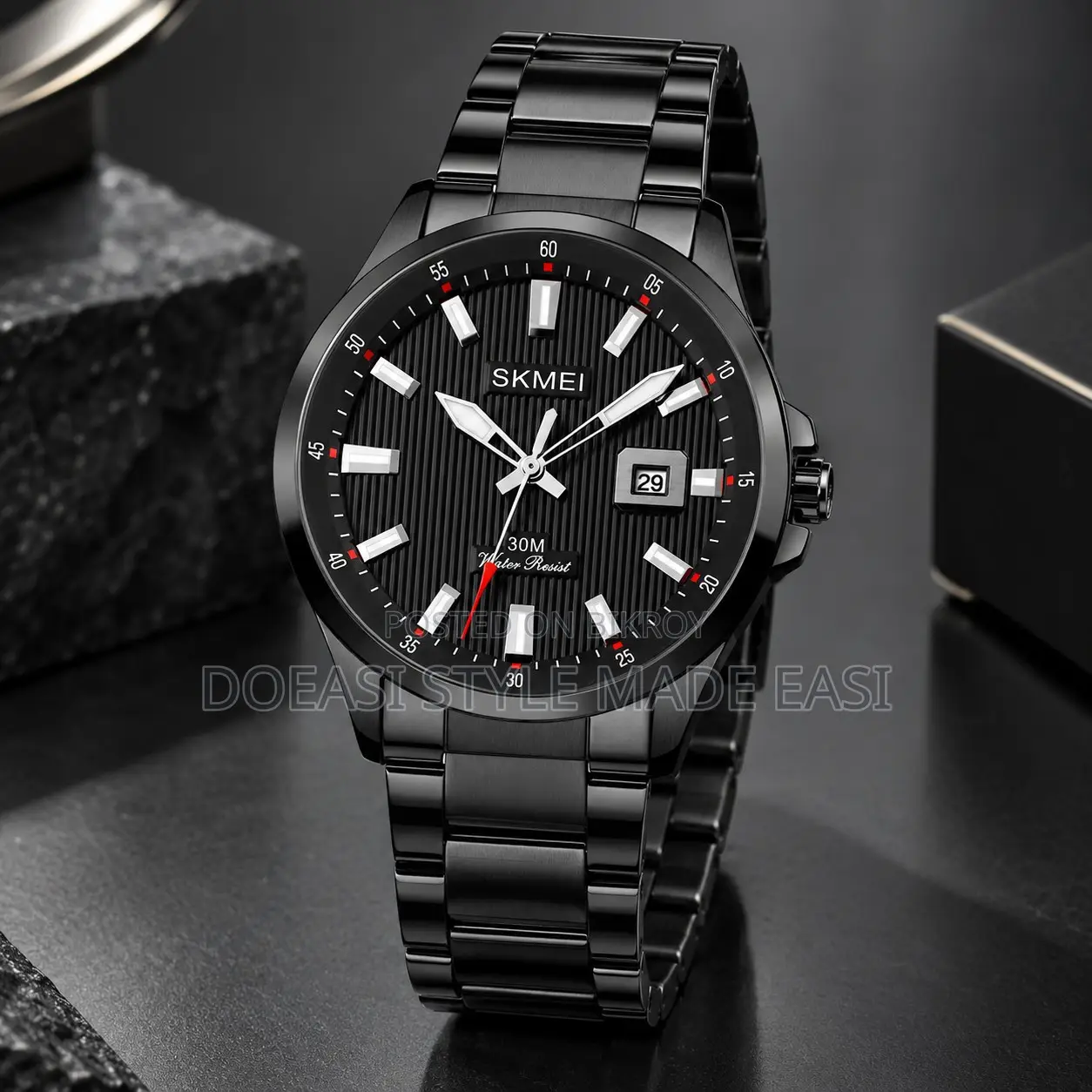 SKMEI 1654 Luxury Stainless Steel Watch for Men DoEasi Style Made Easy