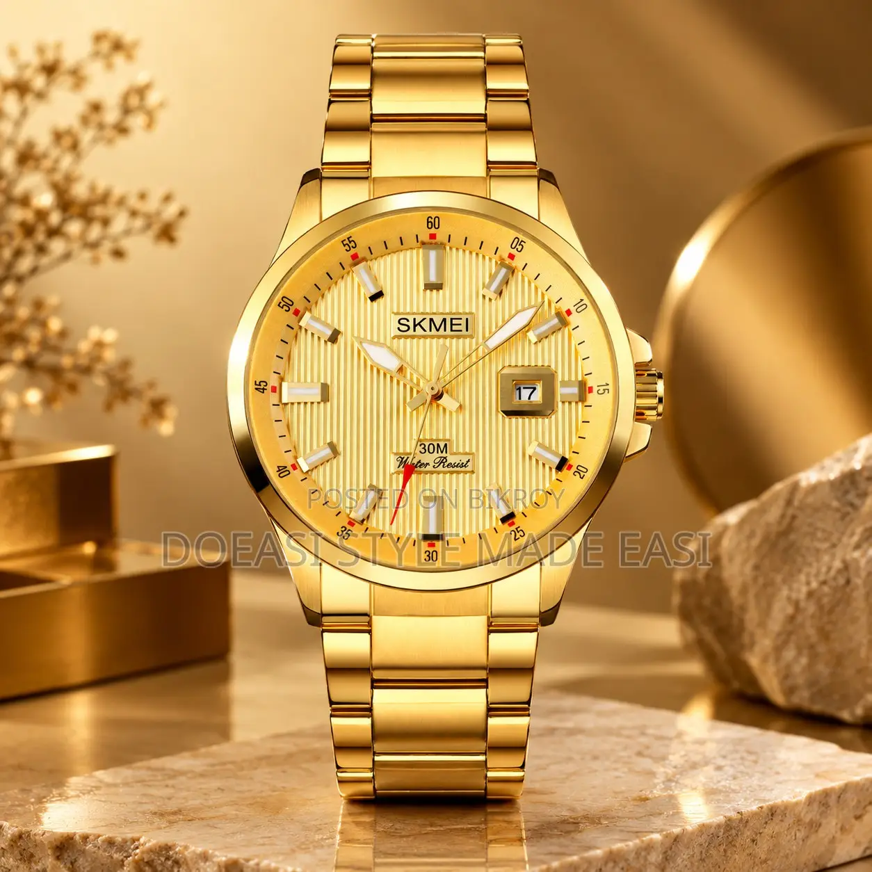 SKMEI 1654 Luxury Stainless Steel Watch for Men DoEasi Style Made Easy